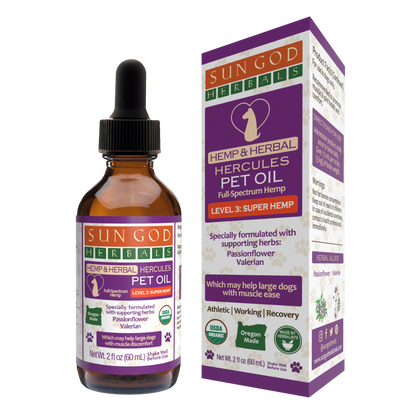 Organic Hercules Hemp Pet Oil – Herbal Support for Muscles - SALE