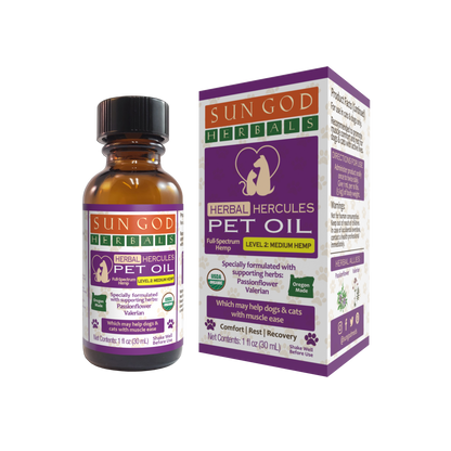 Organic Hercules Hemp Pet Oil – Herbal Support for Muscles - SALE